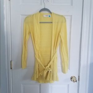Anthropologie ✨ Sunny Yellow Cardigan with Tie